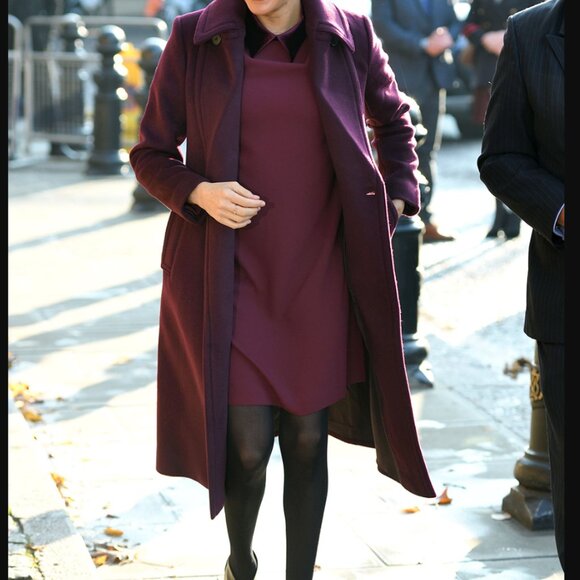 CLUB MONACO Sallyette Burgundy Velvet Mini Dress ASO Meghan Markle - Picture 2 of 4